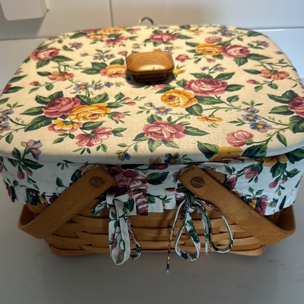 Longaberger Basket with Wooden Handles